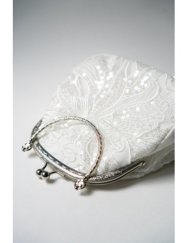 Silver Orchidée - Elegant and romantic bridal clutch Les êtres humains sont 