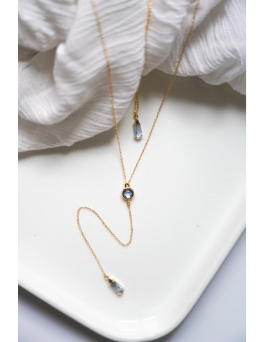 Ciel - Blue Stone Back Necklace les muscles