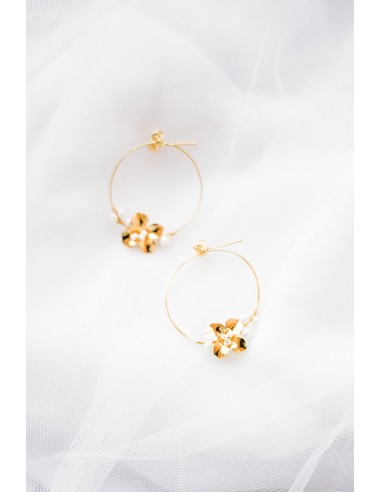 Tulipe - Boucles d'oreilles pendantes rondes la chaussure